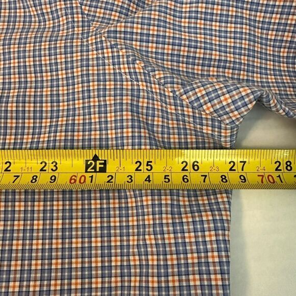Polo Ralph Lauren Men's Blue/orange Checkered Shirt 18 neck 34/35 arm length - Picture 7 of 7
